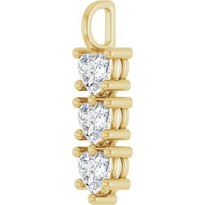 18K Yellow Gold 6.5x6.5 mm Heart Pendant Mounting – image 3