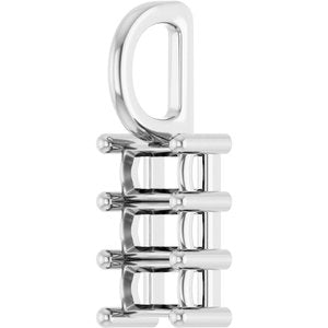 Platinum 4x2.5 mm Straight Baguette Pendant Mounting – image 4