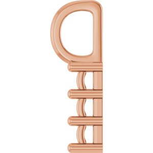10K Rose Gold 4x2.5 mm Straight Baguette Pendant Mounting – image 6