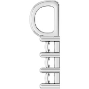 18K White Gold 4x2.5 mm Straight Baguette Pendant Mounting – image 6