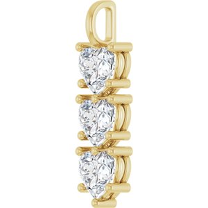 10K Yellow Gold 10x10 mm Heart Pendant Mounting – image 3