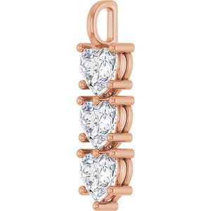 18K Rose Gold 10x10 mm Heart Pendant Mounting – image 3