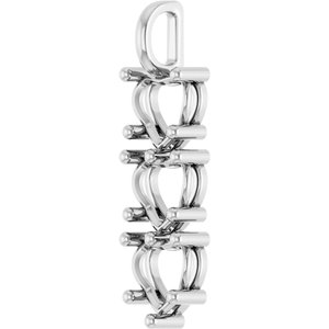 Continuum Sterling Silver 10x10 mm Heart Pendant Mounting – image 4