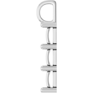 18K White Gold 9x7 mm Emerald Pendant Mounting – image 6