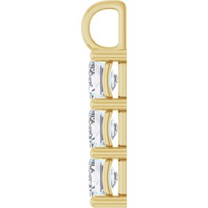 14K Yellow Gold 9x7 mm Emerald Pendant Mounting – image 5