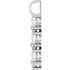 10K White Gold 10x10 mm Heart Pendant Mounting – image 5