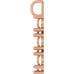 10K Rose Gold 10x10 mm Heart Pendant Mounting – image 6
