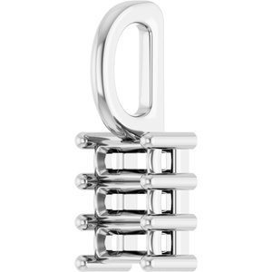 Sterling Silver 3.75x1.75 mm Straight Baguette Pendant Mounting – image 4