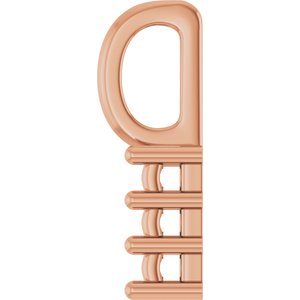 10K Rose Gold 3.75x1.75 mm Straight Baguette Pendant Mounting – image 6