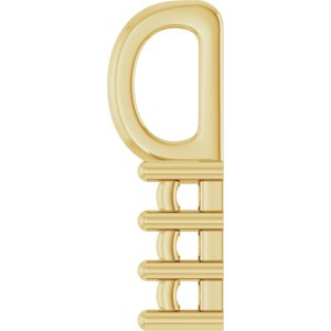 10K Yellow Gold 3.75x1.75 mm Straight Baguette Pendant Mounting – image 6
