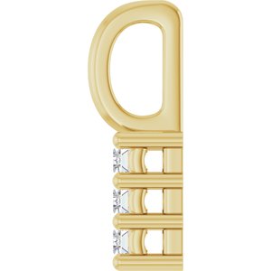 10K Yellow Gold 3.75x1.75 mm Straight Baguette Pendant Mounting – image 5