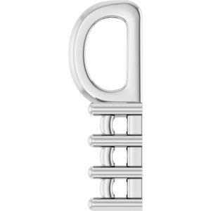 10K White Gold 3.75x1.75 mm Straight Baguette Pendant Mounting – image 6