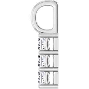 14K White Gold 3x3 mm Square Pendant Mounting – image 5