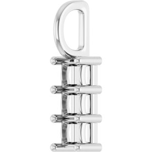 18K White Gold 3x3 mm Square Pendant Mounting – image 4