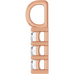 10K Rose Gold 4.5x3 mm Emerald Pendant Mounting – image 5