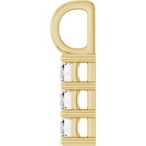18K Yellow Gold 4.5x3 mm Emerald Pendant Mounting – image 5