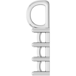 14K X1 White Gold 4.5x3 mm Emerald Pendant Mounting – image 6