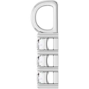 10K White Gold 4.5x3 mm Emerald Pendant Mounting – image 5