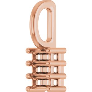 10K Rose Gold 3.25x1.5 mm Straight Baguette Pendant Mounting – image 4