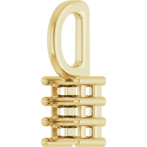 14K Yellow Gold 3.25x1.5 mm Straight Baguette Pendant Mounting – image 4