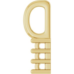 14K Yellow Gold 3.25x1.5 mm Straight Baguette Pendant Mounting – image 6