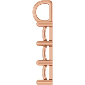 10K Rose Gold 6x6 mm Asscher Pendant Mounting – image 6