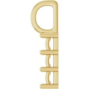 10K Yellow Gold 4x3 mm Straight Baguette Pendant Mounting – image 6