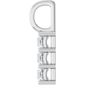 Platinum 4x3 mm Straight Baguette Pendant Mounting – image 5