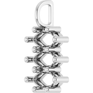 Continuum Sterling Silver 8x4.5 mm Marquise Pendant Mounting – image 4