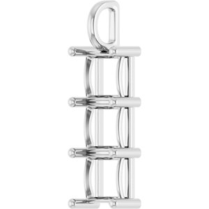 Continuum Sterling Silver 9x9 mm Square Pendant Mounting – image 4