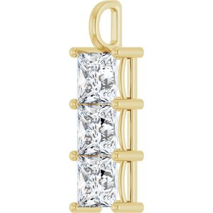 14K Yellow Gold 9x9 mm Square Pendant Mounting – image 3