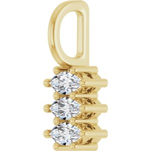 10K Yellow Gold 4.25x2.25 mm Marquise Pendant Mounting – image 3