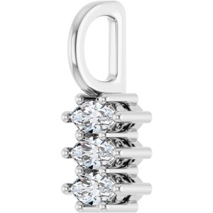 Platinum 4.25x2.25 mm Marquise Pendant Mounting – image 3