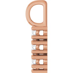 10K Rose Gold 3x3 mm Heart Pendant Mounting – image 5