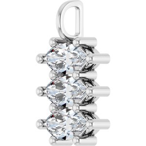 Platinum 10.5x5.5 mm Marquise Pendant Mounting – image 3