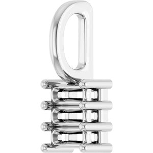 Sterling Silver 3.75x1.5 mm Straight Baguette Pendant Mounting – image 4