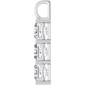 14K White Gold 9x9 mm Square Pendant Mounting – image 5