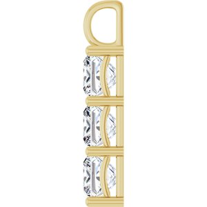 18K Yellow Gold 9x9 mm Square Pendant Mounting – image 5