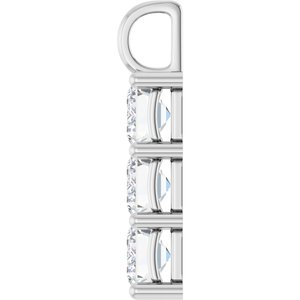 Continuum Sterling Silver 10x7 mm Emerald Pendant Mounting – image 5