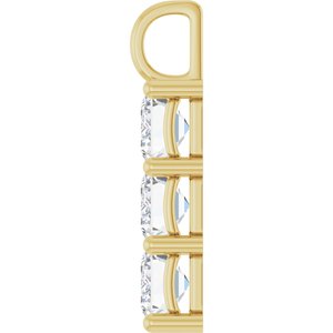 18K Yellow Gold 10x7 mm Emerald Pendant Mounting – image 5