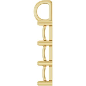 18K Yellow Gold 10x7 mm Emerald Pendant Mounting – image 6