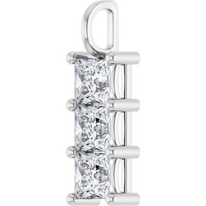 Platinum 6x6 mm Square Pendant Mounting – image 3