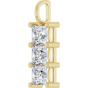 10K Yellow Gold 6x6 mm Square Pendant Mounting – image 3
