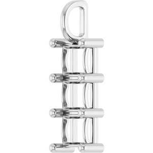 18K White Gold 6x6 mm Square Pendant Mounting – image 4