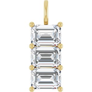 14K Yellow Gold 10x7 mm Emerald Pendant Mounting