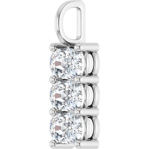 Platinum 6.5x4.5 mm Elongated Cushion Pendant Mounting – image 3