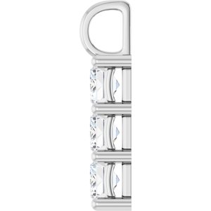 10K White Gold 7.5x5.5 mm Emerald Pendant Mounting – image 5