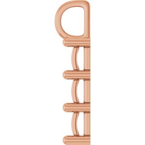 18K Rose Gold 7.5x5.5 mm Emerald Pendant Mounting – image 6