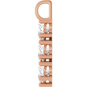14K Rose Gold 8x8 mm Heart Pendant Mounting – image 5
