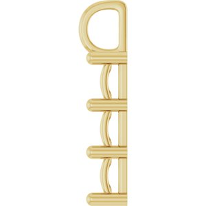 14K Yellow Gold 6x6 mm Square Pendant Mounting – image 6